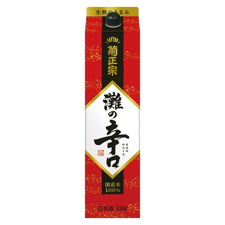 「菊正宗　灘の辛口パック 3.0L × 4本」