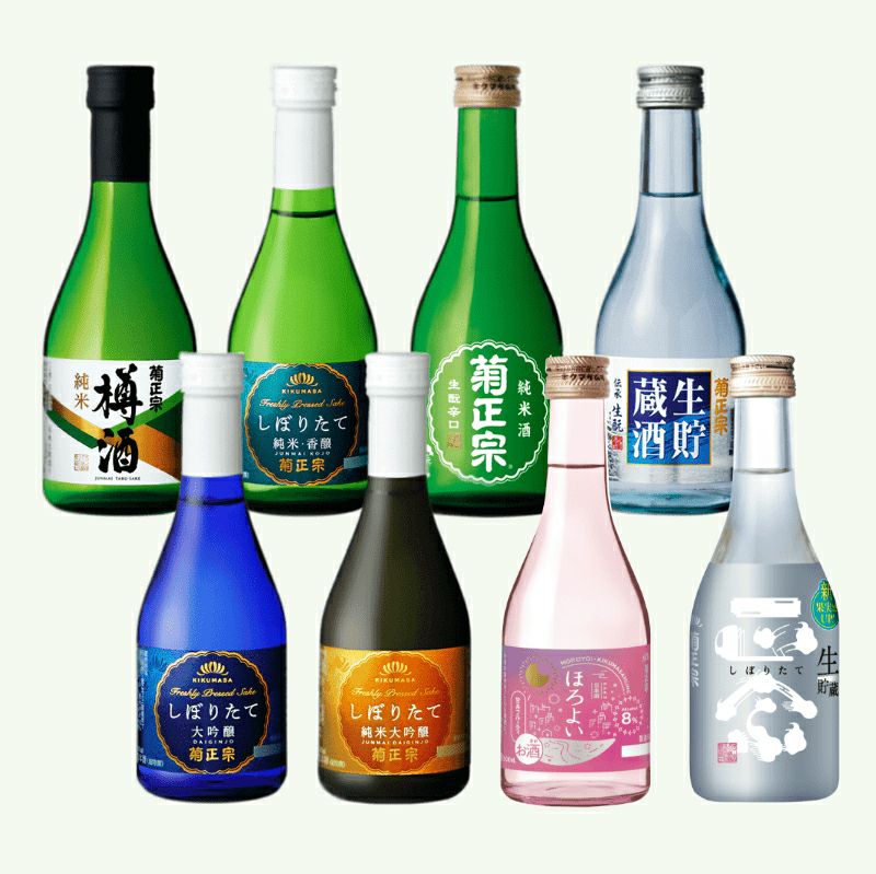 日本酒一升瓶8本セット人気の楽器まさむねや光栄菊等飲み比べ｜日本酒