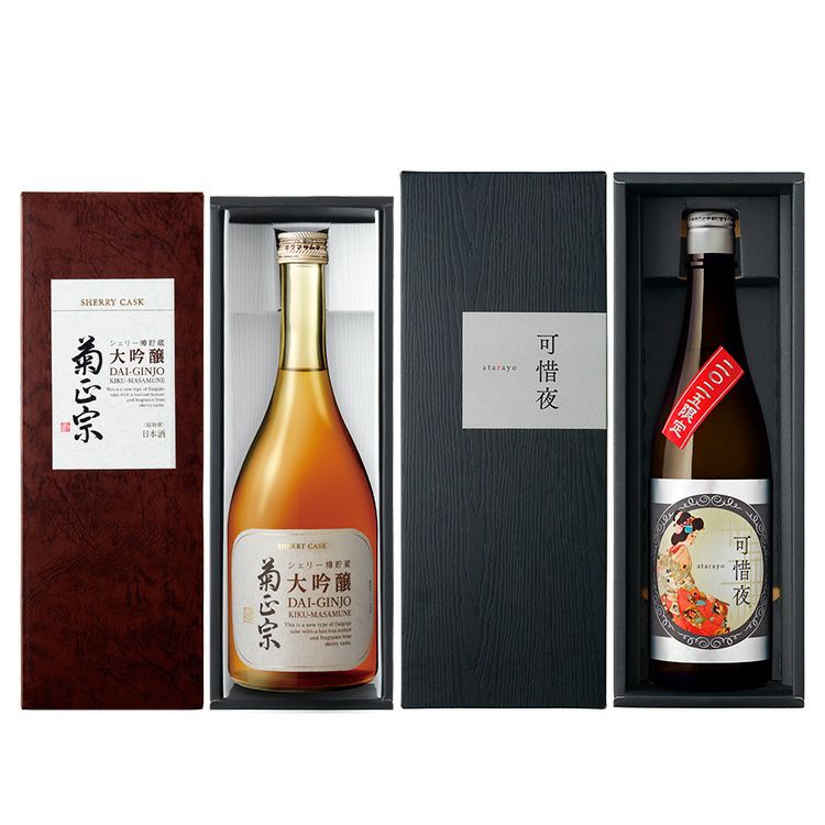「菊正宗　シェリー樽大吟醸720mL と可惜夜720mLペア」