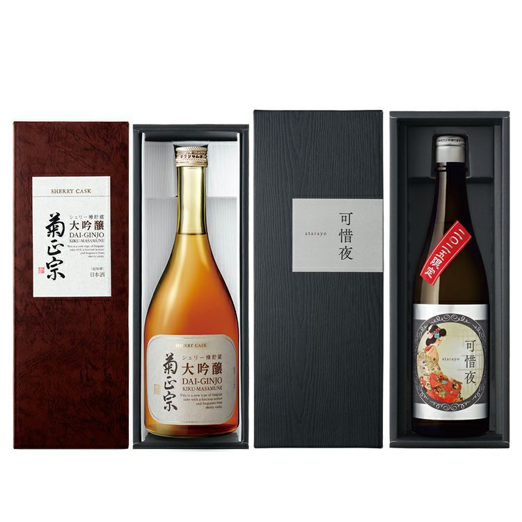 「菊正宗　シェリー樽大吟醸720mL と可惜夜720mLペア」