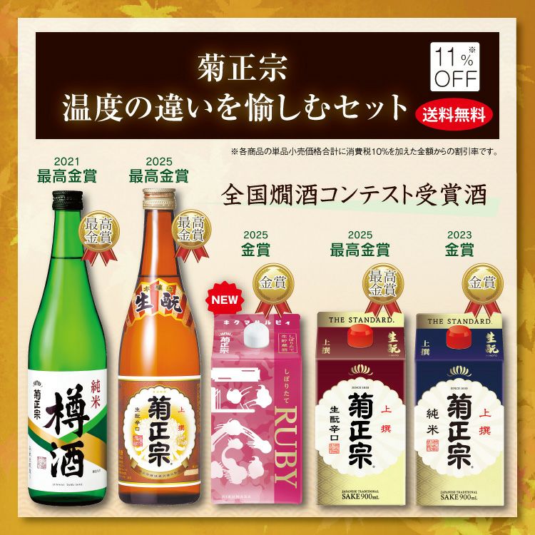 「菊正宗 温度の違いを愉しむセット」